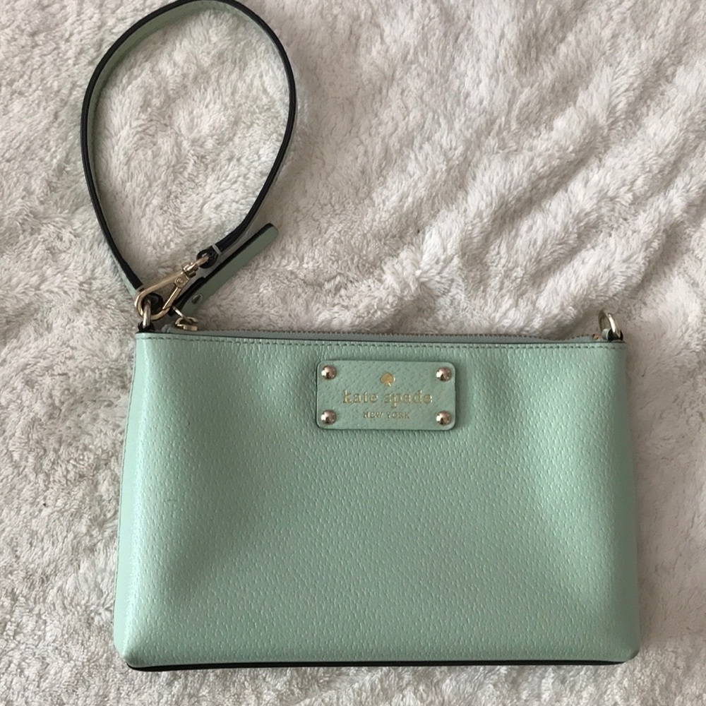 KATE SPADE Wristlet in Robin’s Egg Blue Adjustable
